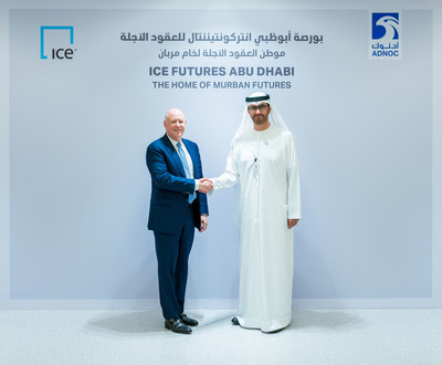 ADNOC Group CEO Dr Sultan Al Jaber with Jeff Sprecher, Chairman and Chief Executive Officer, Intercontinental Exchange. ADNOC Group CEO Dr Sultan Al Jaber with Jeff Sprecher, Chairman and Chief Executive Officer, Intercontinental Exchange.