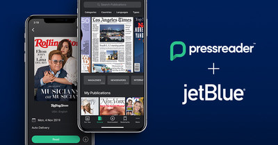 PressReader, Showtime, Spotify, and INSCAPE are among JetBlue’s new complimentary in-flight entertainment offerings PressReader, Showtime, Spotify, and INSCAPE are among JetBlue’s new complimentary in-flight entertainment offerings