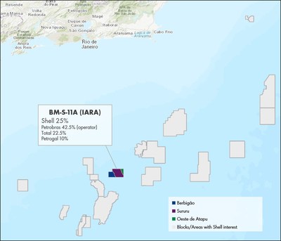 Map of BM-S-11A offshore Santos Basin, Brazil