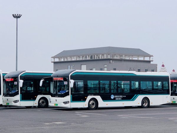 Sunwin 12-meter electric-powered bus fleet at CIIE 2019 Sunwin 12-meter electric-powered bus fleet at CIIE 2019