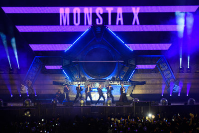 Monsta X performing at MDL Beast, a three-day festival in Riyadh, Saudi Arabia, bringing together the best in music, performing arts and culture. Monsta X performing at MDL Beast, a three-day festival in Riyadh, Saudi Arabia, bringing together the best in music, performing arts and culture.