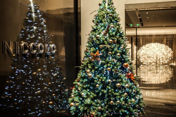 Christmas Tree in Sky Lobby Christmas Tree in Sky Lobby