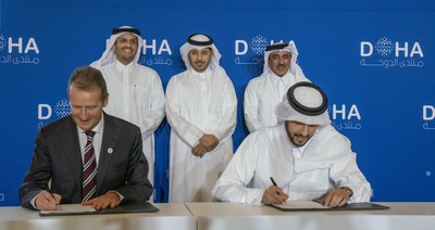 VW CEO Dr. Herbert Diess and QIA CEO Mr. Mansoor Bin Ebrahim Al-Mahmoud VW CEO Dr. Herbert Diess and QIA CEO Mr. Mansoor Bin Ebrahim Al-Mahmoud