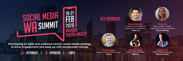 Social Media WA Summit key speakers Chad Parizman, Tia Jarvis, Jarrod Cardy, Divisha Gupta and Robert Kerr.