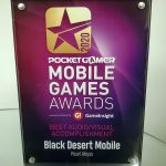 Black Desert Mobile Awarded Best Audio/Visual Accomplishment at Pocket Gamer Mobile Games Awards 2020
