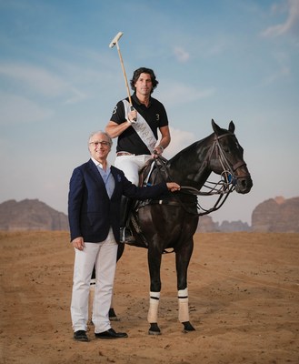 Nicholas Naples, CEO, AMAALA and Ignacio 'Nacho' Figueras at AlUla Desert Polo