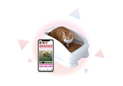 Smart litter box toletta® monitors cat health signals 24/7.