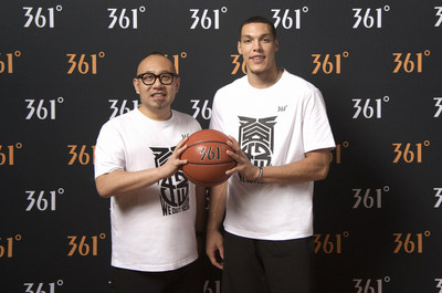 Zheng Yexin,General Manager of 361º Brand Business Center and NBA Orlando Magic Star Aaron Gordon