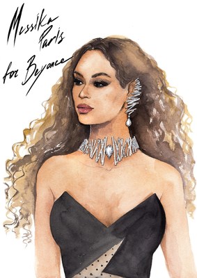 Messika Paris for Beyoncé - Diamond Equalizer - Illustration by Lena Gavina