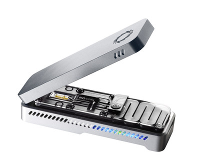 Each MinION sequencer is approximately the size of a stapler, and can provide rapid sequence information about the coronavirus.