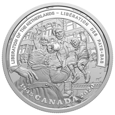 Royal Canadian Mint's fine silver collector coin celebrating the 75th anniversary of the Liberation of the Netherlands Royal Canadian Mint's fine silver collector coin celebrating the 75th anniversary of the Liberation of the Netherlands