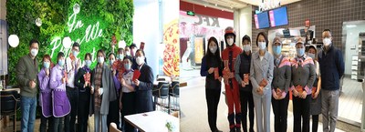 CEO of Yum China, Joey Wat with staff at KFC and Pizza Hut stores CEO of Yum China, Joey Wat with staff at KFC and Pizza Hut stores