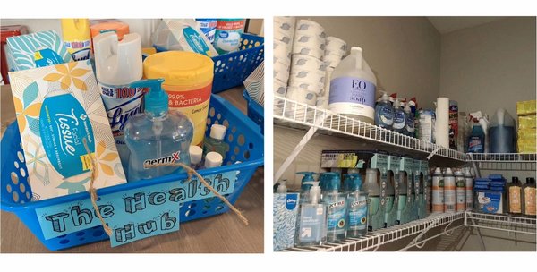 An ample supply of disinfectants and sanitizers in an Amerigo campus An ample supply of disinfectants and sanitizers in an Amerigo campus