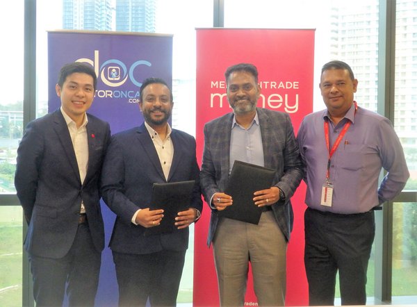 From Left: Chiak Tang, Chief Operating Officer, DoctorOnCall; Ramasamy K. Veeran, Founder and Managing Director, Merchantrade Asia Sdn Bhd; Maran Virumandi, Co-Founder and Managing Director, DoctorOnCall;Ravi Vamathevan, Director, Merchantrade Asia Sdn Bhd