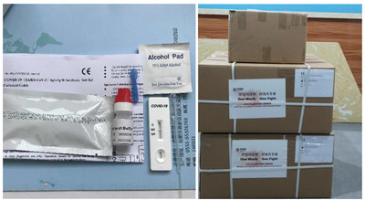 Test kits and shipping boxes Test kits and shipping boxes