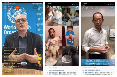WHO engages with users on Kuaishou through livestreams and short videos.
