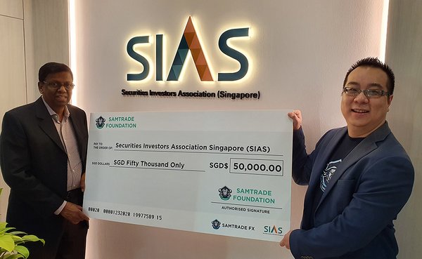 Samtrade Foundation to Donate SGD $50,000 to SIAS for its CSR Outreach Samtrade Foundation to Donate SGD $50,000 to SIAS for its CSR Outreach