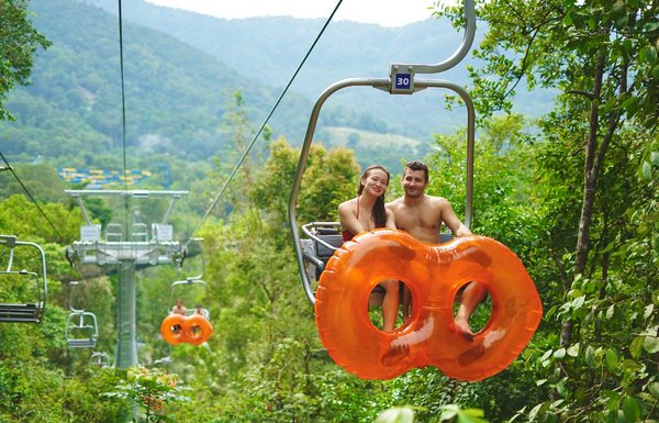 Chairlift at ESCAPE Gravityplay in Penang, Malaysia.