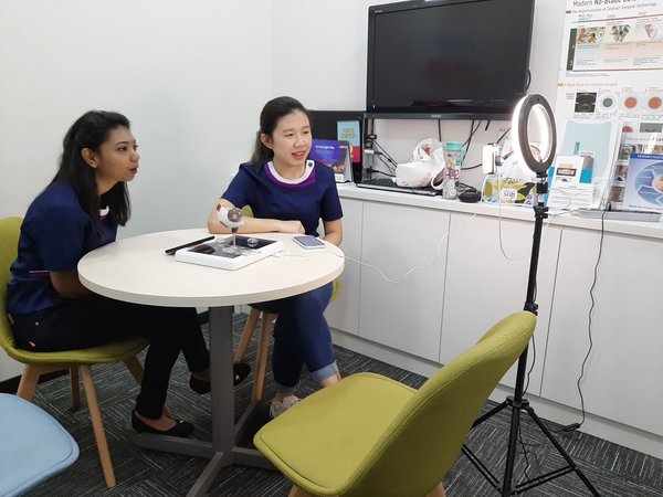 VISTA Staff in one of VISTA's FB Live Sharing to raise awareness about eyecare