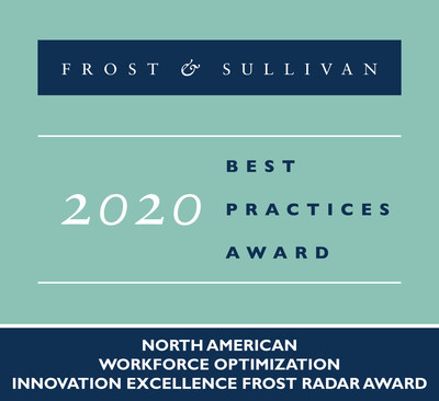 Genesys - 2020 North American Workforce Optimization Innovation Excellence Frost Radar Award Genesys - 2020 North American Workforce Optimization Innovation Excellence Frost Radar Award