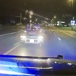 One of two suspects arrested by police after 18km chase