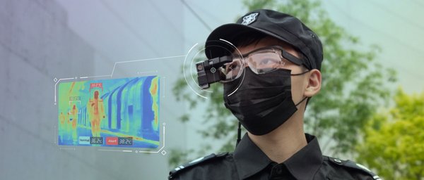 Dual Spectrum Infrared Thermometric AI Smart Glasses