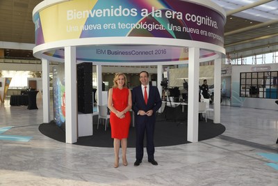 L-R: Marta Martinez, GM, IBM SPGI (Spain, Portugal, Greece & Israel) and CaixaBank CEO, Gonzalo Gortazar. L-R: Marta Martinez, GM, IBM SPGI (Spain, Portugal, Greece & Israel) and CaixaBank CEO, Gonzalo Gortazar.