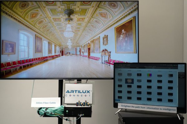 Artilux has demonstrated the world's first all optical and fully HDMI 2.1 compliant IC solutions with 300m fiber cable delivering HDMI 2.1 signals from the source generator to 8K TV. Artilux has demonstrated the world's first all optical and fully HDMI 2.1 compliant IC solutions with 300m fiber cable delivering HDMI 2.1 signals from the source generator to 8K TV.