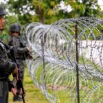 Barbed wire installed at border areas to ward off illegals