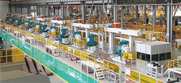 Intelligent Flexible Welding Manufacturing Line of XCMG Excavator. Intelligent Flexible Welding Manufacturing Line of XCMG Excavator.
