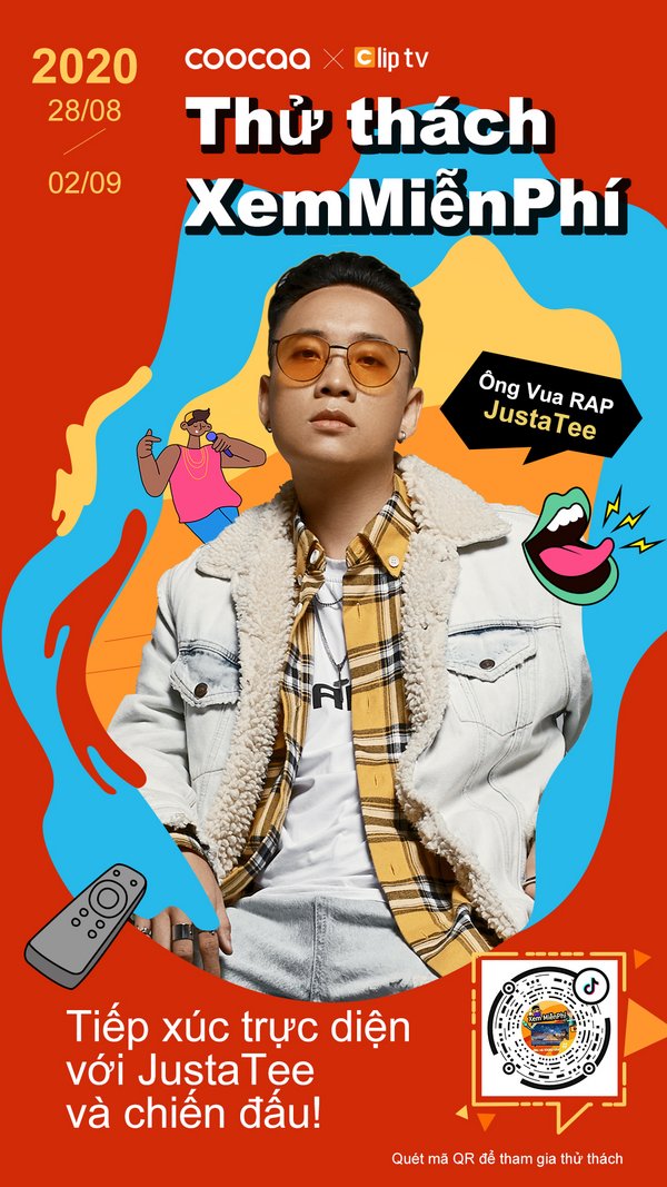 JustaTee Launches #WatchTVFree Challenge on TikTokto Celebrate COOCAA x Clip TV Collaboration