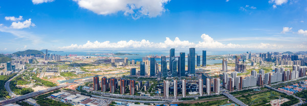 A panoramic view of Qianhai. A panoramic view of Qianhai.
