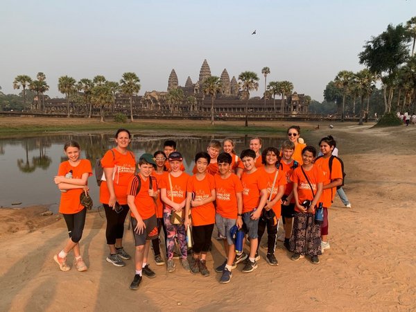 Children working alongside the local charity Caring for Cambodia. Children working alongside the local charity Caring for Cambodia.