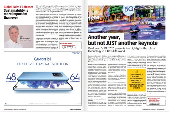 TECNO CAMON 16 Premier at IFA International TECNO CAMON 16 Premier at IFA International