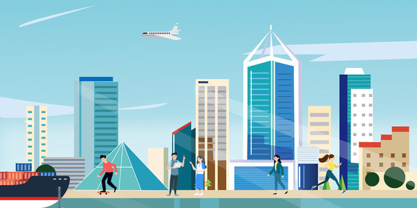 An artist's rendering celebrating the 40th anniversary of the establishment of the Shenzhen Special Economic Zone. [Graphic by chinadaily.com.cn]