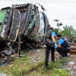 18 dead, 44 injured in Thailand train-bus collision