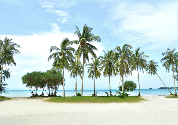 White sandy beaches
