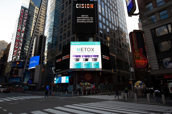 Maypharm’s METOX at the Times Square Spectacular Digital Billboard Maypharm’s METOX at the Times Square Spectacular Digital Billboard