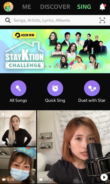 Enjoy JOOX’s karaoke feature, which allows you to sing and dance with your favorite singers. Enjoy JOOX’s karaoke feature, which allows you to sing and dance with your favorite singers.
