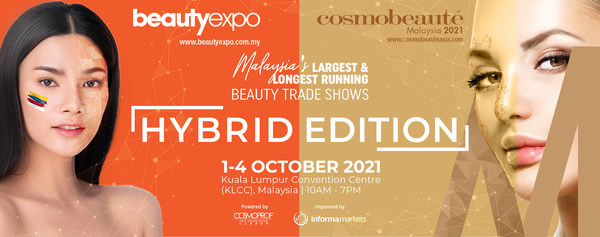 20th Edition of Beautyexpo & 16th Edition of Cosmobeauté Malaysia will be held as hybrid edition from 1 to 4 October 2021