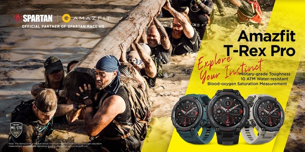 Amazfit T-Rex Pro, the Official Partner of Spartan Race US Amazfit T-Rex Pro, the Official Partner of Spartan Race US