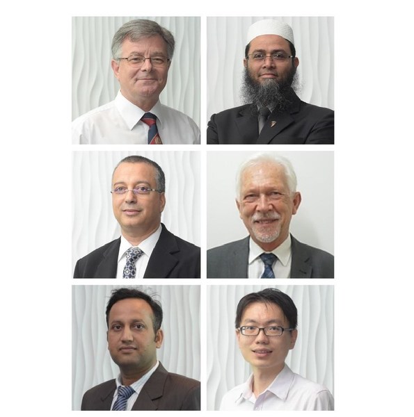 Sunway University Researchers Listed Top 2% in the World. First row: Professor Tiekink and Professor Saidur. Second row: Professor Kheireddine and Professor Poppema. Third row: Associate Professor Dr Adarsh and Professor Yau