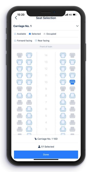 Trip.com's new train seat selection features enhance traveller safety and are part of Trip.com Group's global efforts towards a safe travel recovery