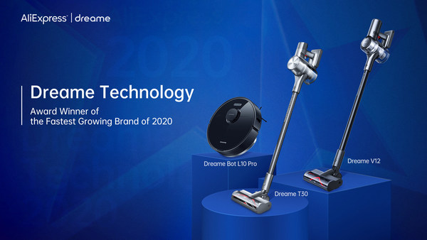 Dreame Technology：Award Winner of the Fastest Growing Brand of 2020 on AliExpress