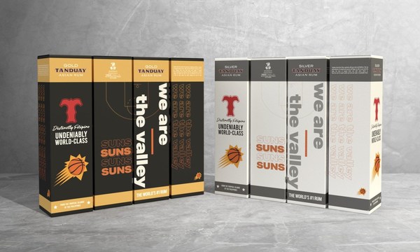 Tanduay products in co-branded packaging with the Phoenix Suns are available in Arizona in celebration of the partnership. Tanduay products in co-branded packaging with the Phoenix Suns are available in Arizona in celebration of the partnership.