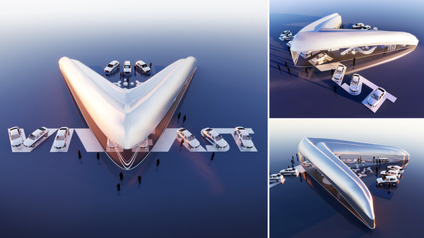 First-prize winning VinFast showroom design by Vicky Daroca (USA)