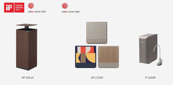 Coway wins Red Dot Award: Product Design 2021 and iF Design Award 2021.