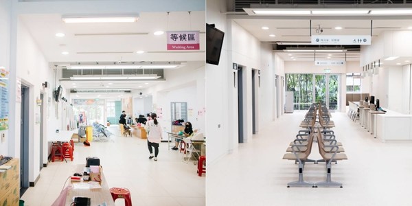 The picture on the left shows a traditional public health center in Taiwan; the one on the right is a public health center re-designed by TDRI. The picture on the left shows a traditional public health center in Taiwan; the one on the right is a public health center re-designed by TDRI.