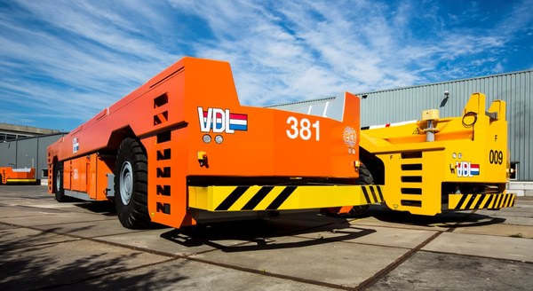 VDL's Automated Guided Vehicles which Durapower Group will be electrifying for the Netherlandic Port.