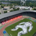 PROJECT CLOSER by Wim Tellier reveals larger than life art installation in soccer stadium of Belgium Red Devils